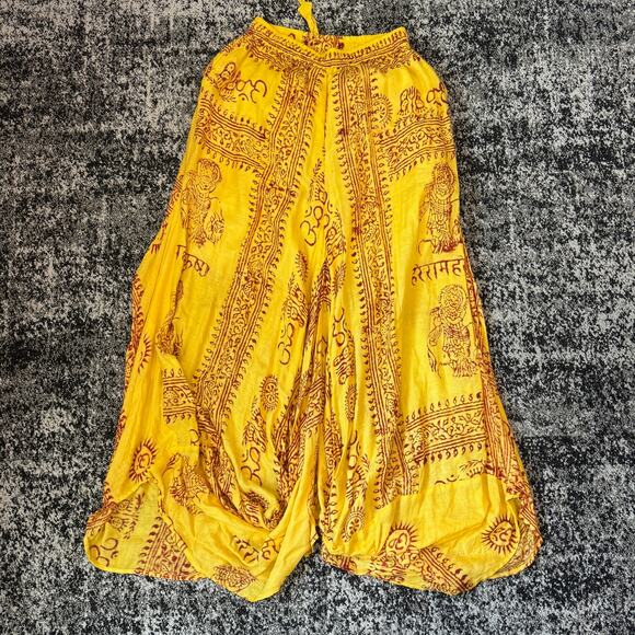 Authentic Nepalese 100% Cotton Yoga Om Buddha Print Skirt - Picture 1 of 6